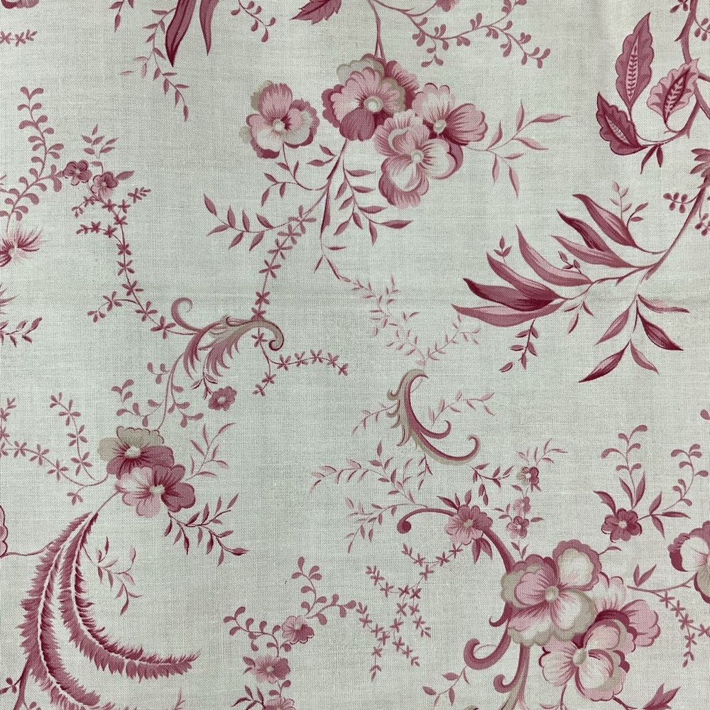 Vintage Karen Jarrar Floral Cotton Fabric 58” x 44.5” Marcus Bros Textiles Inc